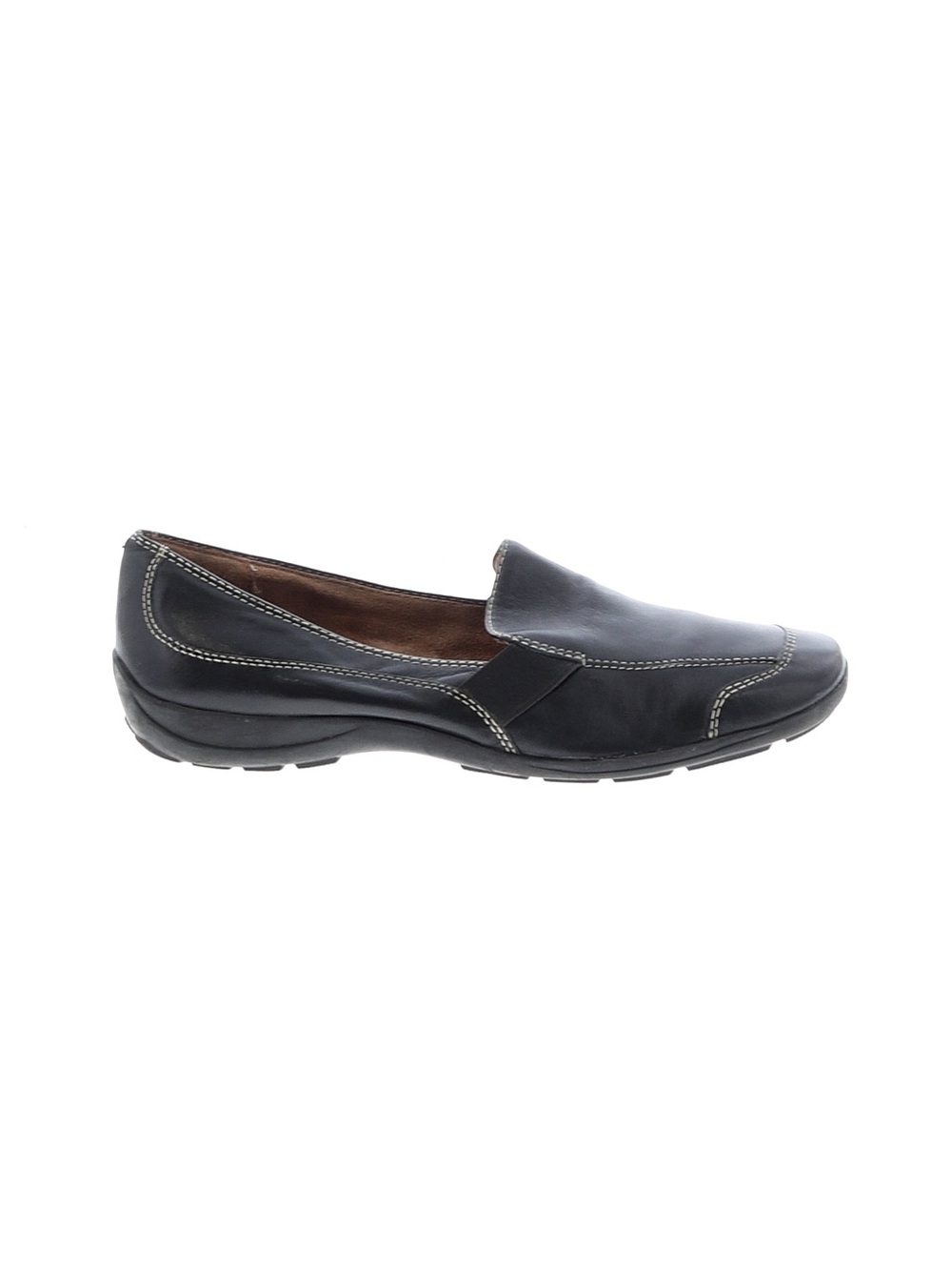 Natural Soul by Naturalizer Black Leather Loafers Broken-In Sz 8.5